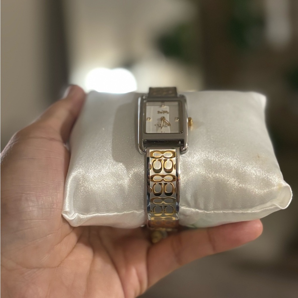 Coach Two-Tone Rectangular Watch - Picture 5 of 7